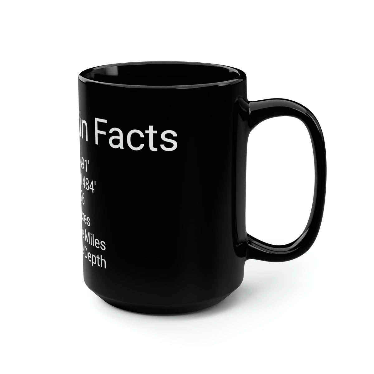 Lake Martin Facts Black Mug, 15oz - Market George