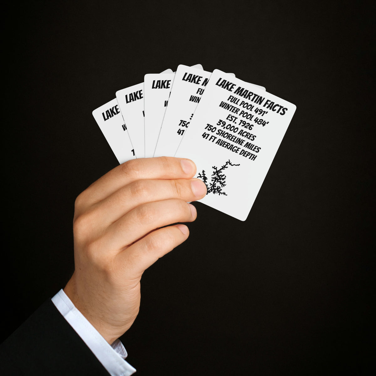 Lake Martin Facts Poker Cards - Market George