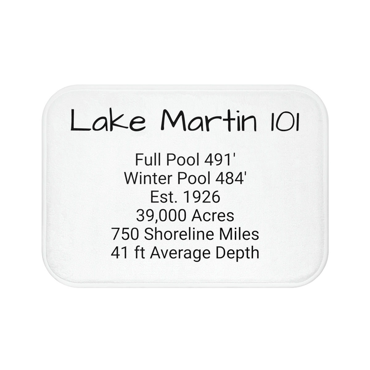Lake Martin 101 Bath Mat - Market George