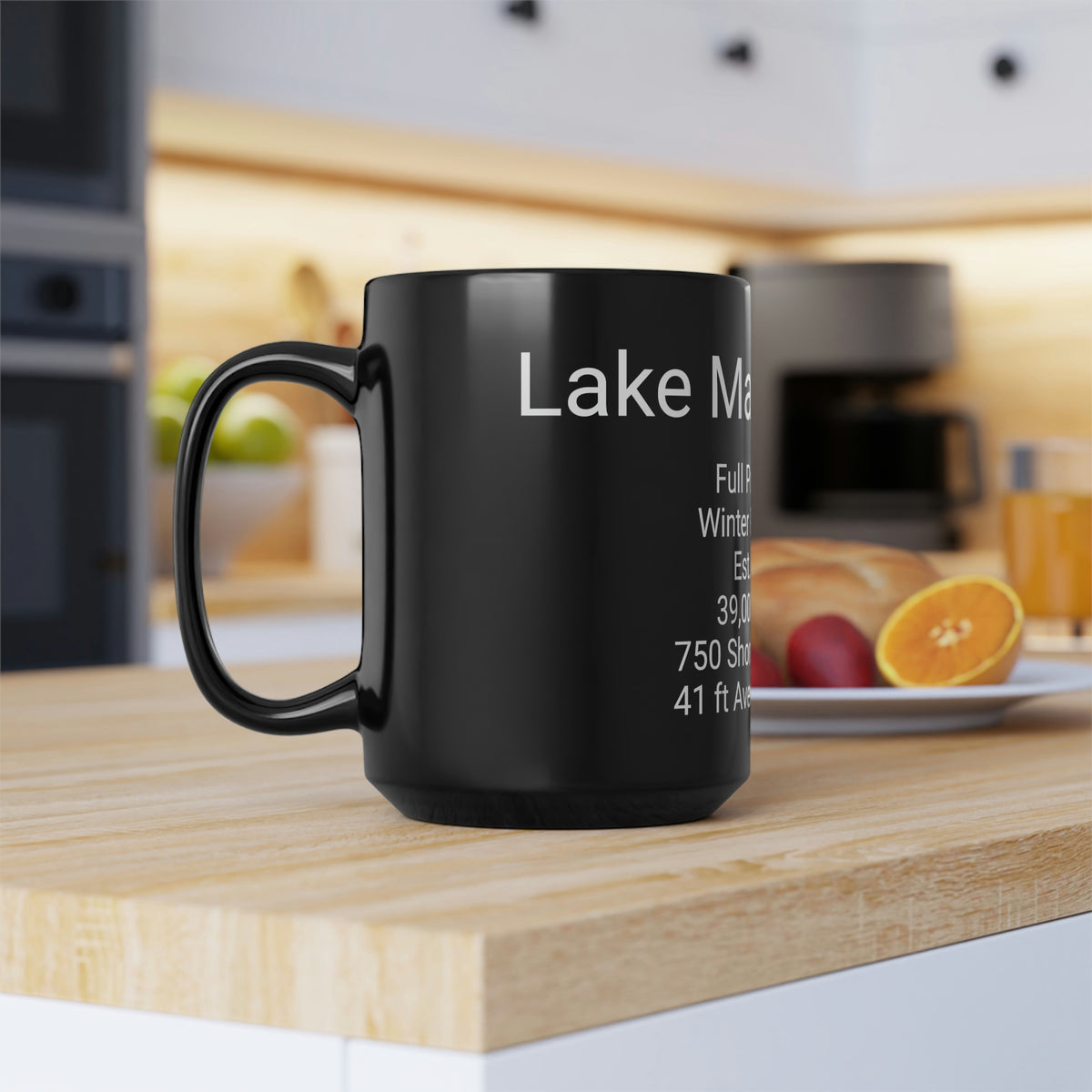 Lake Martin Facts Black Mug, 15oz - Market George