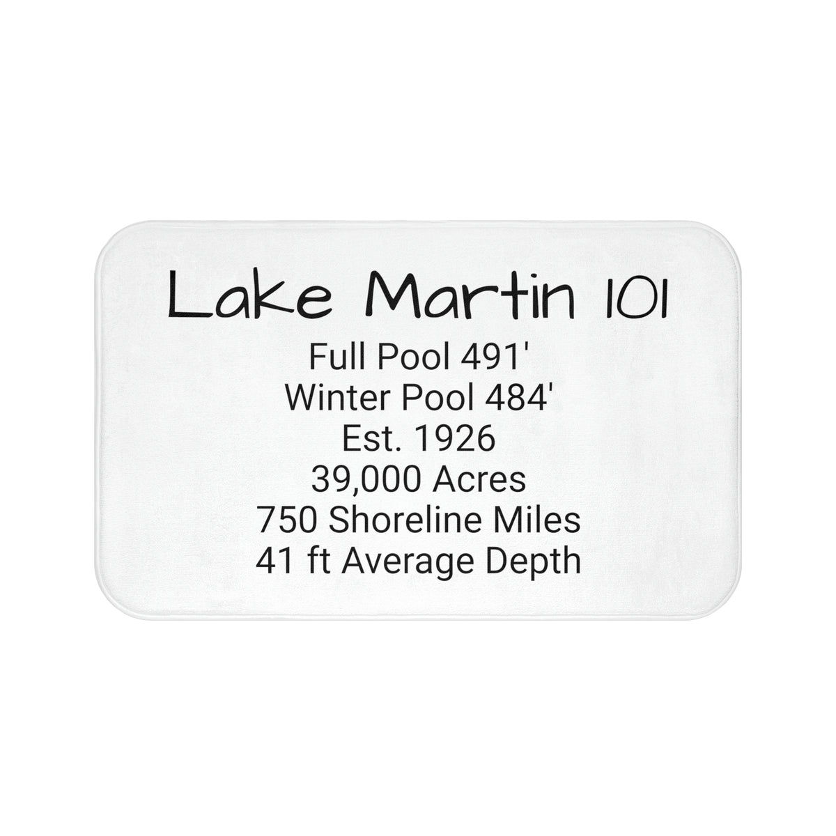 Lake Martin 101 Bath Mat - Market George